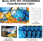 4 Pcs Fluorescent Light Covers - Classroom, Office 4 x 2 Feet Flame Retardant Magnetic Covers for Ceiling Lights Filters (Colorful Art)