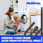 Holikme Dryer Vent Cleaner Kit 2 Pieces - Upgraded Dryer Lint Screens Cleaner Brush Part, Dryer Lint Vacuum Attachment Fit for Most Vacuum Cleaner, Dryer Lint Brush, Black
