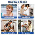 SimPure Whole House Water Filter System, 3-Stage Clear Home Water Pre-Filtration with Carbon Sediment and GAC Filters, Reduce Odor, Chlorine, Taste, Iron, 1" NPT Brass Port, BPA Free (DB20P-3)