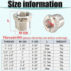 3/8" NPT Male to 1/4" NPT Female Hex Bushing Reducer, 304 Stainless Steel NPT Reducing Adapter Pipe Fitting, Heavy Duty Pipe Hex Bushing for Reducing Pipe (3/8” MNPT x 1/4” FNPT)
