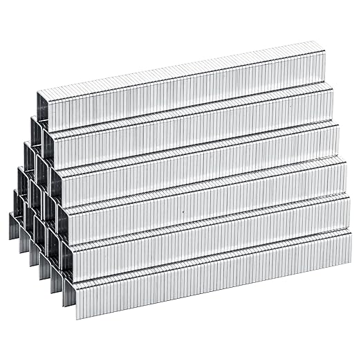 meite T-50 Staples, 1/2 Inch Length Heavy Duty Staples for Staple Gun, Galvanized, 20 Gauge 3/8" Crown, Compatible with T-50 Staple Gun, Ideal for Upholstery, Construction, Furniture (1,512 Counts)