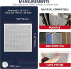12x12x1 Electrostatic Air Filter, Reusable MERV 8 Aluminum AC/HVAC Furnace Filter, Washable Lifetime Permanent Air Filter, Easy to Clean,Increases Airflow(Actual Size:11.69x11.69x0.82)