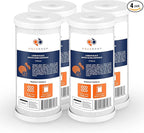 Aquaboon 5 Micron 10x4.5 Carbon Block Water Filters Whole House CTO Water Filter Replacement Cartridge Compatible with FXHTC, CB-BB-10, EP-BB, 4-Pack