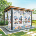 Ocean Gnome Outdoor Curtains for Patio Summer Marine Plumeria Shell Wooden Waterproof Outside Curtains with Grommet Top Weatherproof Curtain for Cabana Pergola Gazebo, 2 Pack, 54" W x 84" L