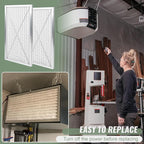 708732 24x12x1 Electrostatic Outer Air Filter Compatible with JET AFS-1000B & AFS-1000C Filtration Systems, 2 Pack, with A Roll of Sealing Sponge Tape