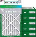 Filterbuy 12x20x4 Air Filter MERV 8 Essential Dust & Allergy Defense (6-Pack), Electrostatic Pleated HVAC AC Furnace Filters Replacement, Made in USA (Actual Size: 11.50 x 19.50 x 3.63)