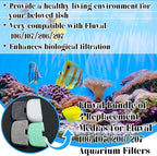 26 Pcs Canister Filter Maintenance Kit Compatible with Fluval 106/107/206/207, Quick-Clear Water Polishing Pad, Ammonia/Phosphate/Nitrite Remover Pads, Silicone Lube