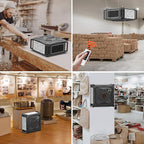 Abestorm 270 Degree Intake Air Filtration System, 780 CFM Workshop Hanging Dust Collector with Remote Control, Ceiling Mounted for Woodworking Shops and Garage, 2-speed Adjustment, DecDust 780