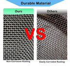 304 Stainless Steel Mesh Screen#40Mesh -Size:15.7"x47.2"(40x120cm), for Home, Garden and Farm. Window or Door Filter, Guards Against Pests Like Mice, Snakes, and Rodents. Easy to Cut and Install.