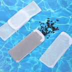 6 Packs Fine Mesh Bag Aquarium Mesh Bag Aquarium Filter Media Bags with Plastic Zipper, 8" x 3" Filter Bags for Fish Tank Pond Fine Resins Activated Carbon