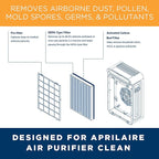 AprilAire RF09550C Clean HEPA-Type Air Purifier Replacement Filter for Portable Room Air Purifier Model 9550, Captures Dust & Odors, Ozone Free