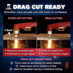 LTP8500 | 85A HF Pilot Arc Plasma Cutter, Drag-Cut Enabled, 1" Clean (1.5" Sever), 220V Single-Phase, LED Controls & Front Regulator, Portable Air Plasma Cutter for Fab, Auto, HVAC