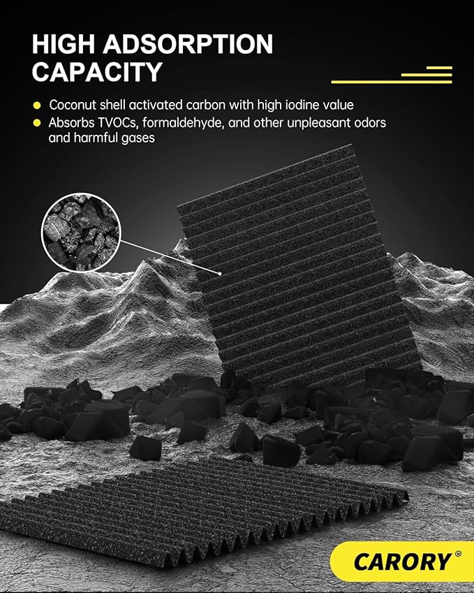 2 Pack Cabin Air Filter w/Activated Carbon for Toyota Camry, Corolla, RAV4, Prius, Highlander, Sienna, Venza, Crown, Lexus ES350, ES300h, NX250, RX350, RX450h, Subaru Outback, Mazda CX9 and More