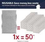 16x25x1 Electrostatic Air Filter, MERV 8 Reusable Aluminum AC/HVAC Furnace Filters, Washable Permanent Air Filter, Lasts a Lifetime, Easy to Clean (Actual Size:15.50x24.65x0.82)