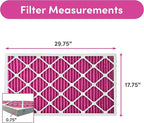 18x30x1 Air Filter by Colorfil | Color Changing Filters for Cat and Dog Odor | MERV 8 Furnace AC Filter for Pet Hair and Dust | 17.75"x29.75"x0.75" Exact Size | Pack of 6