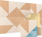 Art3d 6-Pack Self-Adhesive Acoustic Wall Panels for Home Décor, 24 x 24 Inch Soundproofing Panels for Office Studio Bedroom - High Noise Absorption Polyester Fiber, Dawn