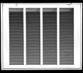 HVAC Premium 22 x 22 Duct Opening Steel Return Air Filter Grille, for 1-inch Filter, Removable Door, Flat Stamped HVAC Vent Cover Grille, Outer Dimensions 24.5 x 24.5