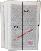 Fast-Shipped-Filters 3 Pack 16x25 Replacement Filter Pads Compatible with Dynamic Air Cleaner 16x25 Refill White