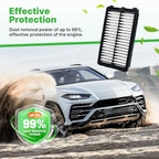 Engine+Cabin Air Filters Set Fit 22-26 Tucson, 21-26 Santa Fe, 20-26 Sonata, 22-26 Santa Cruz, 21-26 Sorento(All not for hybrid) Engine Air Filter Replace Accessories 97133L1000 28113L1000