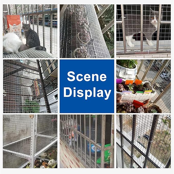 Garden Chicken Wire Animals Enclosure 304 Stainless Steel Woven Wire Mesh Welded Mesh Galvanised Steel Wire Hard and Heat Resisting Wire Mesh Used for Many Projects (Size : L:1.5m-H:1m-0.6cm)