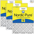 Nordic Pure 20x25x1 (19 1/2 x 24 1/2 x 3/4) Pleated MERV 10 Air Filters 3 Pack