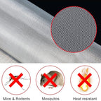 Stainless Steel Woven Wire Mesh, 60 Mesh 304 Stainless Steel Woven Wire Mesh, Durable Rodent Mesh Garden Insect Screen Great for Vent, Filter, Airbrick