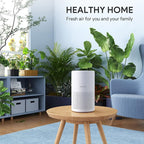 FULMINARE Air Purifiers for Bedroom H13 True HEPA Air Filter Quiet Air Cleaner With Night Light Portable Small Air Purifier for Home, Office, Living Room (White 2 Pack)