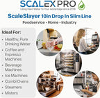 ScaleSlayer 10in Slim Line Drop In, High Capacity (up to 10,000 gals) Water Filter Replacement, Prevents, Removes scale buildup, Fits Traditional 10in Drop In Slim Line Systems (SXP-1027)