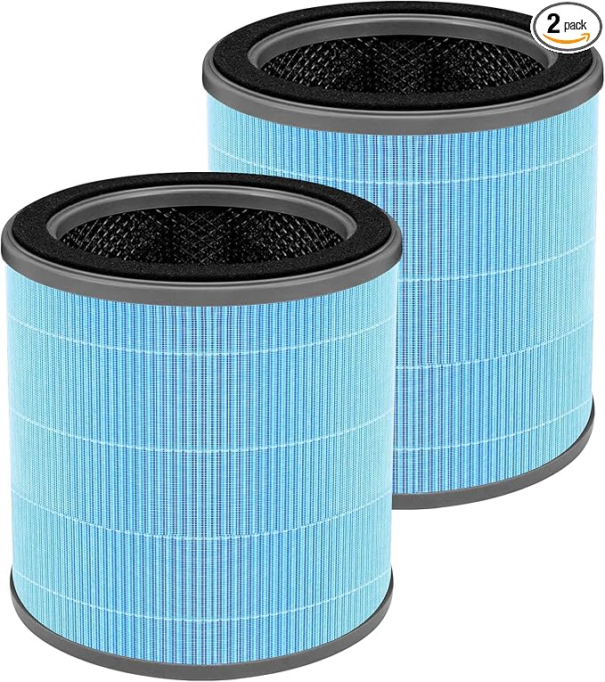 AP070B Replacement Filter Compatible with Aircillin AP070A and AP070B Air Purifier, 4-in-1 High-Efficiency True Filter with Activated Carbon, 2 Pack