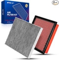 KAX Engine & Cabin Air Filter Kit for Jeep Grand Cherokee 2011-2021 3.6L/5.7L/6.4L, Grand Cherokee WK 2022, Dodge Durango 2011-2026 3.6L/5.7L/6.4L, Replace# CA10755 CF11183