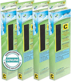 GermGuardian Filter C HEPA Pure Genuine Air Purifier Filter, Removes 99.97% of Pollutants, Wildfire Smoke, Odors, for AC5250PT, AC5000, AC5300, AC5350, AP2800, 4-Pack, Black/Yellow, FLT50004PK