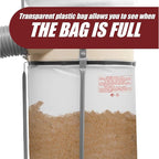 Clear Plastic Dust Collector Replacement Bag 5 Pack 20" Diameter by 43" Long For Machines with 20" Filter Drums 5 mil Thick