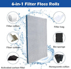 8 Layer Aquarium Filter Media Pad,15.7 x 11.8 in Washable Cuttable Filters Sponge Pads Foam Filter Floss Accessories for Fish Tank, Pond, Aquarium
