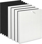 4 Pack Upgraded Air 108 Filter Replacement, Compatible with Oreck AirInstinct 75, 100, 108, 150, 200 Air Purifiers, Includes 4 Filters and 8 Carbon Fiber Pre-Filters