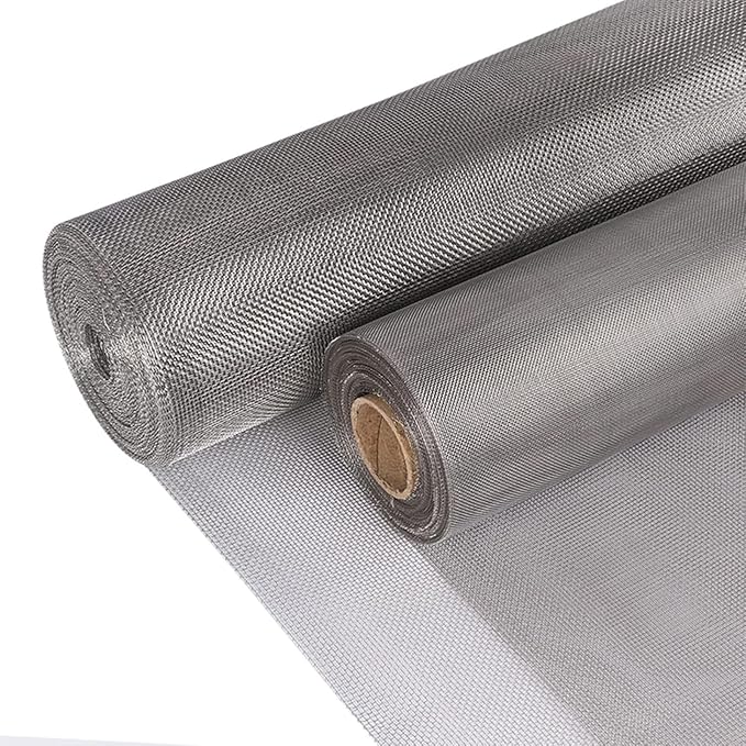 304 Stainless Steel Fine Wire Mesh Roll 60 Mesh 120 Mesh, Tight Weave Screen for Kitchen Hood and Dust Guard