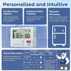 iSpring AFLT3 Automatic Water Filter Timer, Lifespan Reminder for Whole House and Under Sink Water Filter Systems, Up to 3 Stages and 12 Months Countdown