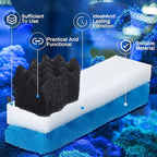 18 Pcs Bio Foam Set Compatible with Fluval 406/407 Aquarium Filters Compatible with Aquarium Filters Including Blue White Black Bio Foam for Replacement Filter Media Kit