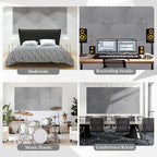 6 Pack Large Acoustical Wall Panels 23.6 x 23.6 Inches Acoustic Peel and Stick Self Adhesive 3D Wall Panel Sound Absorbing Art Decorative Acoustic Panel for Interior and Ceilings Soundproof