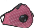 ASA Techmed Reusable Dual Air Breathing Valve Face Mask Cover with Activated Carbon Filter (Pink Cycling)