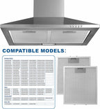 Range Hood Filter Replacement 12" x 10.5"W10169961A With 5-Layer Aluminum Mesh Fit for Whirlpool Stove vent filter for Kitchen Overhead Exhaust Fan Blocks Grease & Filters Oven Air (2PIC)