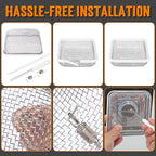 TONDA RV Furnace Vent Screen, Bug Screens Heater Vent Cover for Camper with Installation Tool and Silicone Rubber, Square