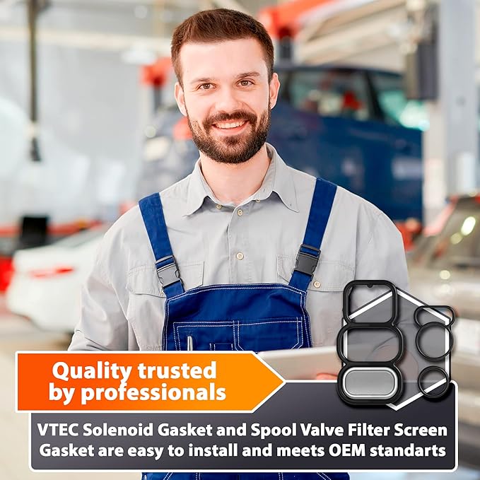 Head Cylinder Solenoid Valve Gasket Replacement for Honda/Acura Accord Isight CL 1994-2006 - VTEC Filter Spool Valve 1.0L 2.2L 2.3L - Set of 15825-P0A-005 36172-P0A-005 91319-PR3-000 by AUTOMAJOR
