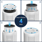 Tailulu 2 Pack D10 Replacement Filter, Air Purifier Filter for Tailulu D10 Air Purifier, 3-in-1 H13 Grade True Replacement Filte with Extra 6 Pieces Aroma Pads