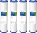Pentair Pentek EP-20BB Big Blue Carbon Water Filter, 20-Inch, Whole House Carbon Block Replacement Cartridge with Bonded Powdered Activated Carbon (PAC) Filter, 20" x 4.5", 5 Micron, Pack of 4