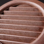 VENTS-US - 4" Brown Pack of 6 Plastic Round Vent Covers with Built-in Insect Screen and Flange for Air Supply or Exhaust Applications
