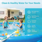AQUA CREST X-Large RV Water Filter, Garden Hose End Pre Filter for Pool, Hot Tub, Spa, Reduces Chlorine, Heavy Metals and Odor, with Hose Protector, Up to 8,000 Gallons