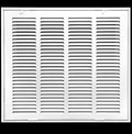 16" X 12 Steel Return Air Filter Grille for 1" Filter - Removable Face/Door - HVAC DUCT COVER - Flat Stamped Face - White [Outer Dimensions: 18.5 X 13.75]