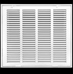 16" X 12 Steel Return Air Filter Grille for 1" Filter - Removable Face/Door - HVAC DUCT COVER - Flat Stamped Face - White [Outer Dimensions: 18.5 X 13.75]