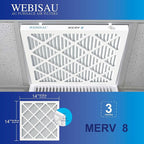 14x14x1 Air Filter MERV 8 MPR 600 6Pack Furnace Filters Pleated HVAC AC Furnace Air Conditioner Filters (Exact size: 13 3/4"x13 3/4"x3/4")
