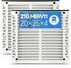 2 Pack 210 Replacement Filter Compatible with AprilAire Whole House Air Purifiers Model 1210, 1620, 2210, 2216, 3210, 4200,Size:20x25x4(20.2" x 25.4" x 3.77") MERV 11 Pleated HVAC AC Furnace Filter
